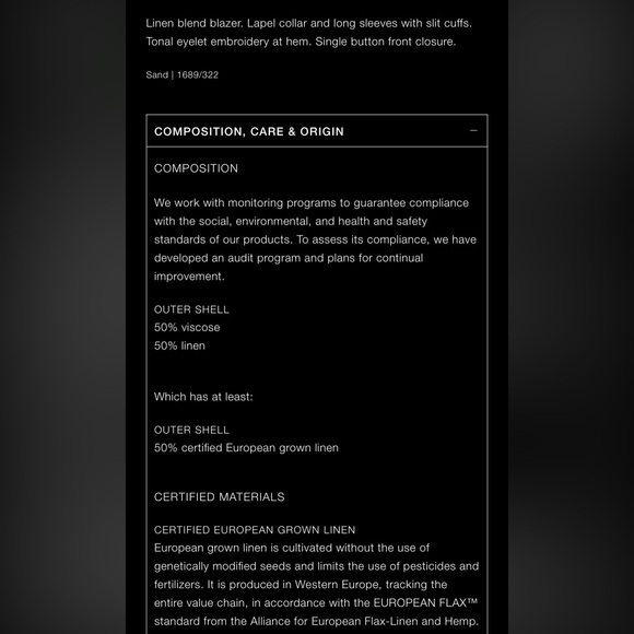 Zara linen Blend embroidered eyelets blazer - Picture 9 of 11